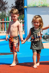 Marina Erkek Çocuk Haki Desenli Şort B2201