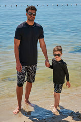 Çocuk Siyah Yüzme Tişört T2343