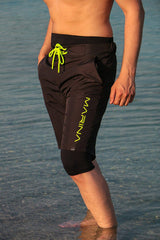 Marina Erkek Siyah Tesettür Mayo Deniz Şortu S2105