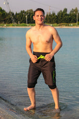 Marina Erkek Siyah Tesettür Mayo Deniz Şortu S2105