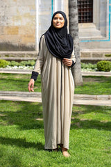 Kolay Giyilebilen Tek Parça Namaz Elbisesi N2202 Vizon