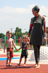 Marina Erkek Çocuk Haki Desenli Şort B2201