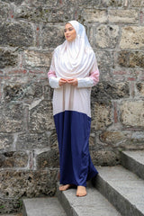 Kolay Giyilebilen Tek Parça Namaz Elbisesi N2104 Lacivert