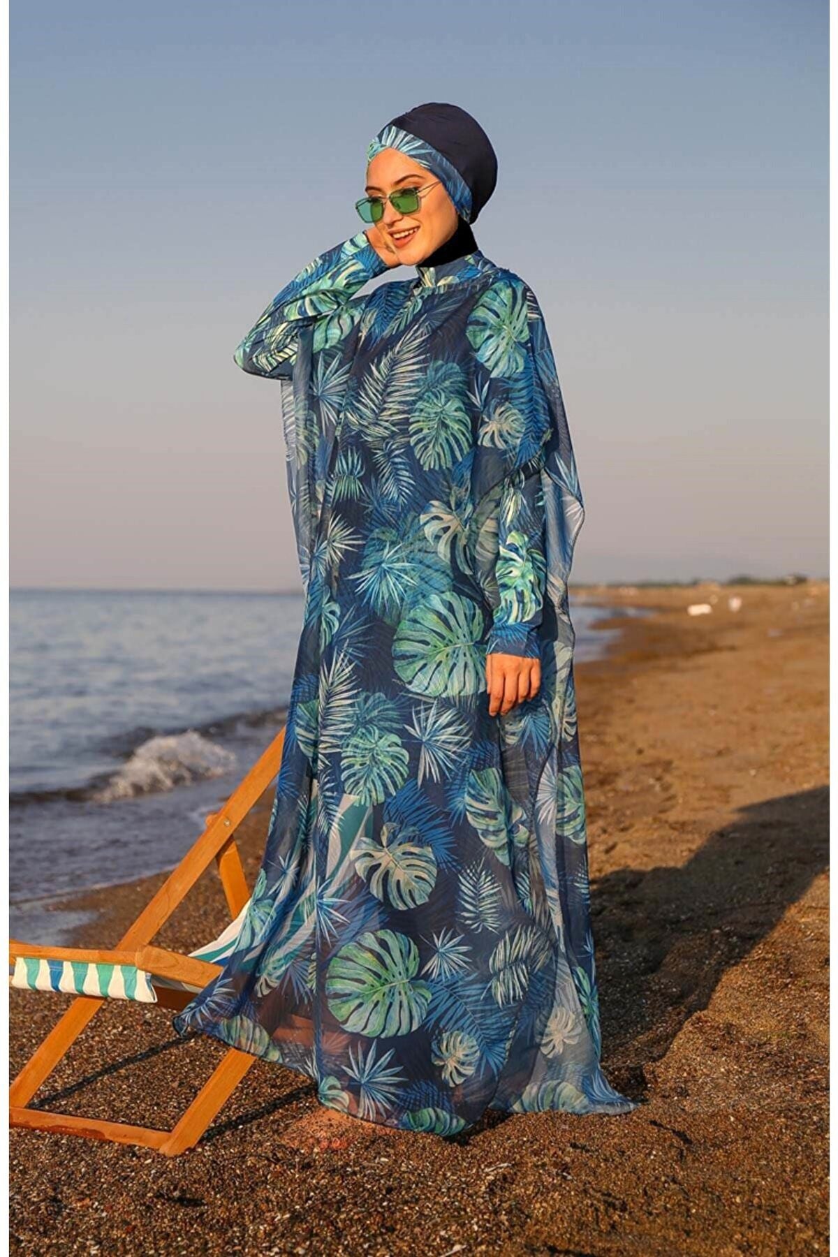 Marina Kadın Desen Detaylı Tesettür Pareo P2106