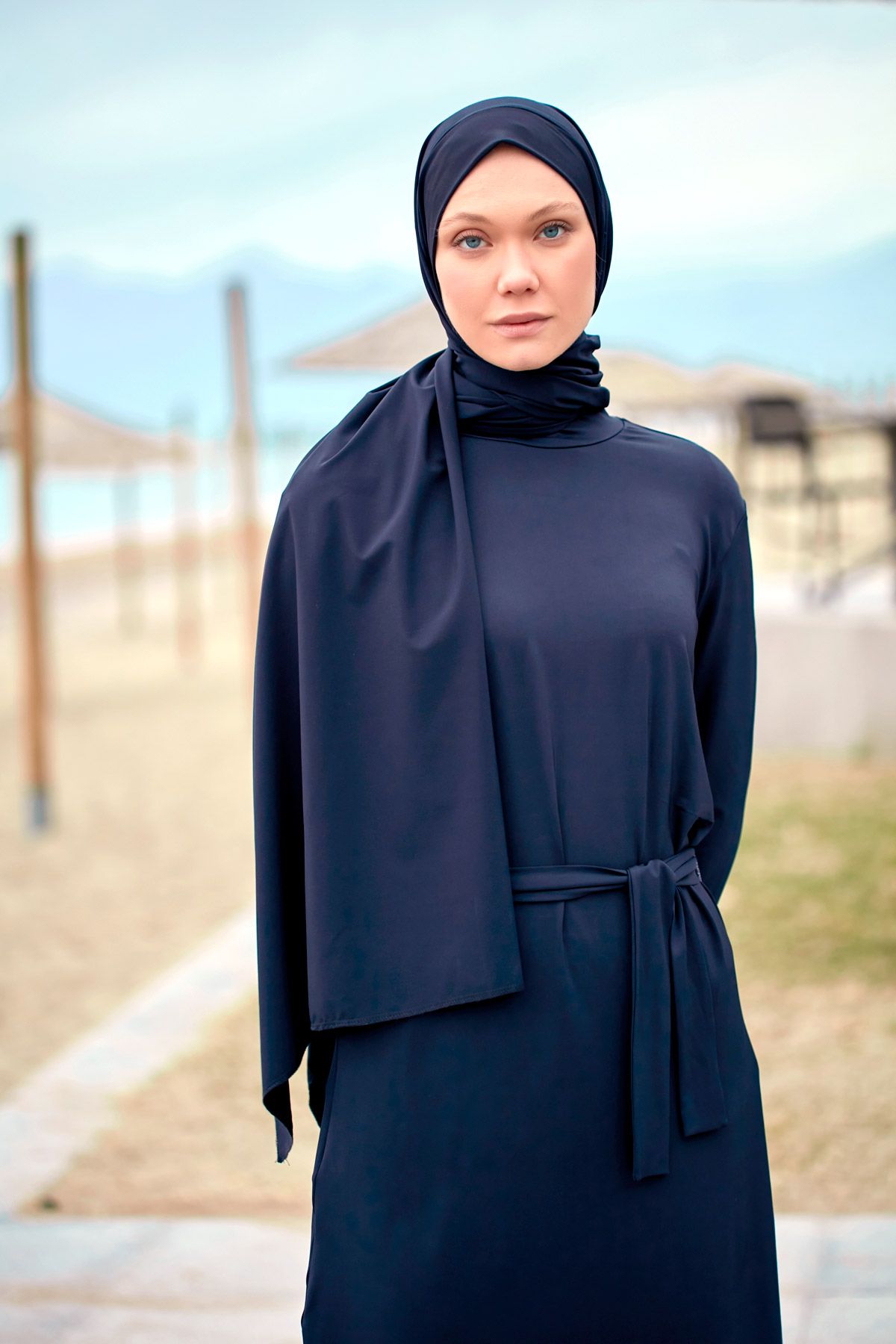 Lacivert Paraşüt Pratik Şal Bone B2404