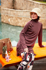 El Örgüsü Camel Hasır Çanta C2415