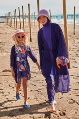 Çocuk Desenli Renkli Kimono P2421