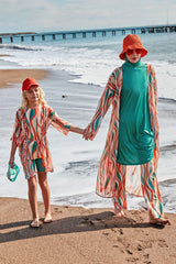 Çocuk Desenli Renkli Kimono P2423