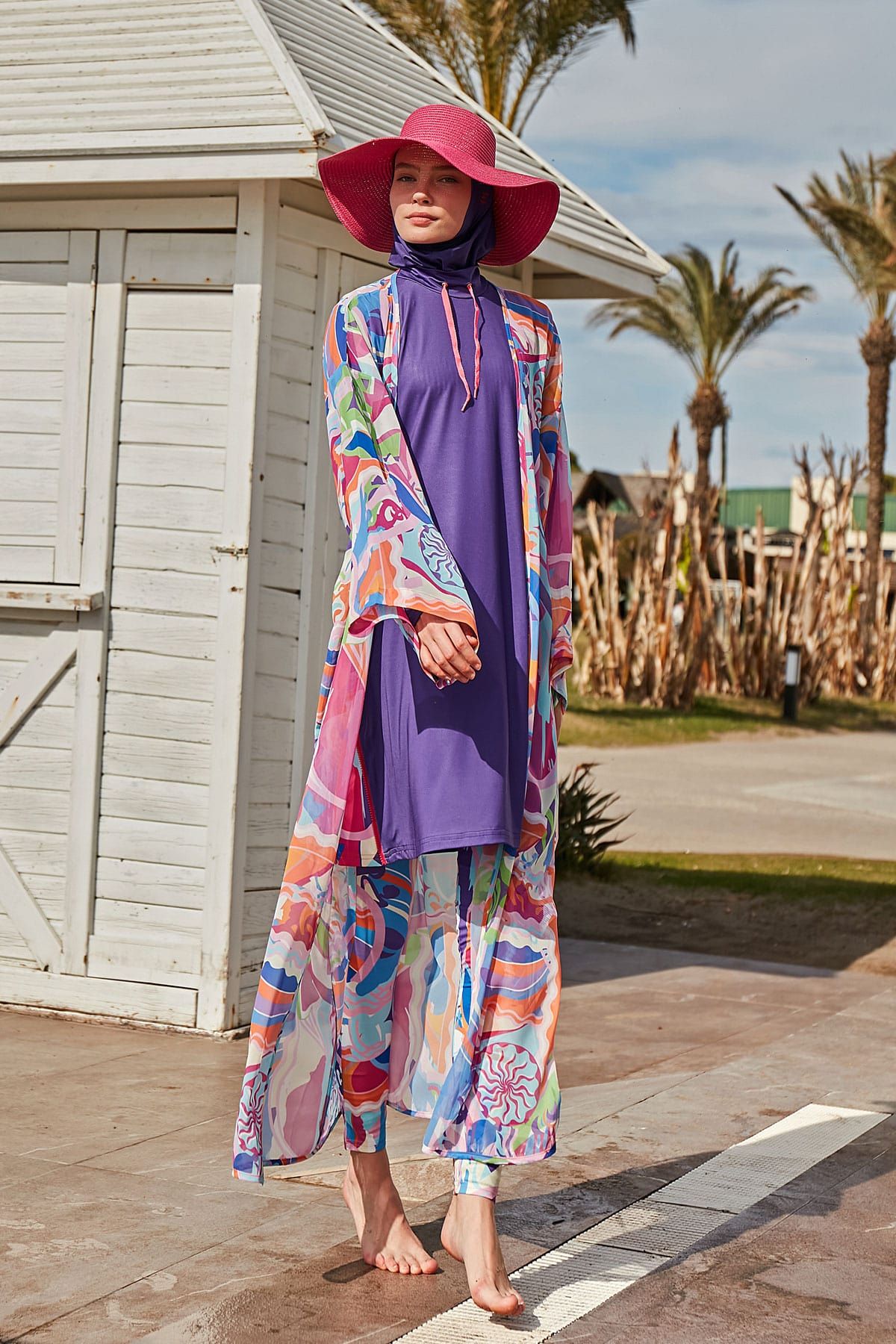 Renkli Kimono Kaftan P2424