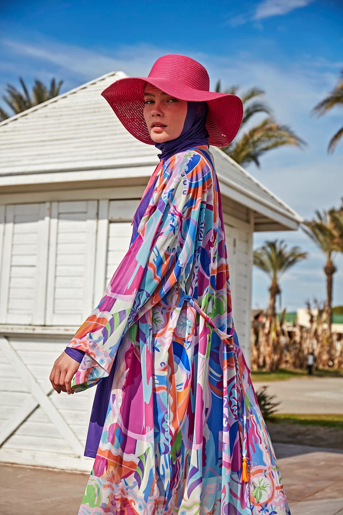 Renkli Kimono Kaftan P2424
