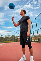 Harfli Siyah Erkek Şort S2405