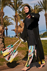 Renkli Desenli Plaj Çantası C2429