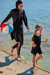 Taytlı Siyah Çocuk Mayo K2336