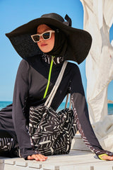 H2O Yüzücü Serisi Siyah Tesettür Mayo M2331