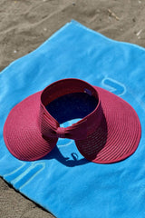 Fuşya Hasır Vizör Şapka 14624