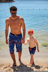 Lacivert Desenli Erkek Şort S2360