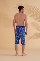 Lacivert Desenli Erkek Şort S2360