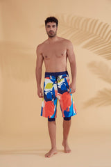 Lacivert Desenli Erkek Şort S2350