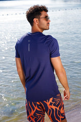 Lacivert Erkek Yüzme Tişört T2343