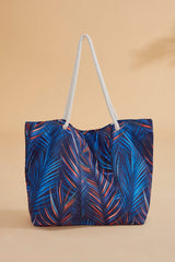 Marina Lacivert Desenli Plaj Çantası C2305