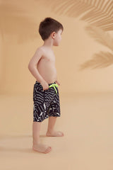 Siyah Çizgili Erkek Çocuk Şort B2363