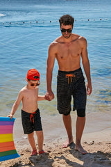 Siyah Desenli Erkek Şort S2355