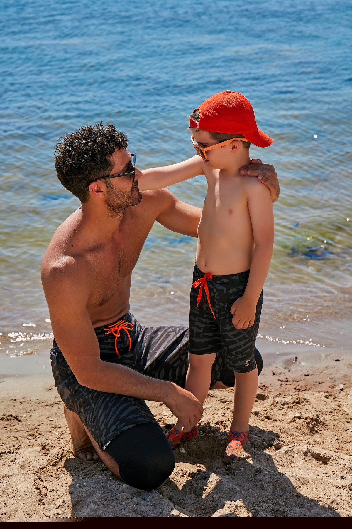 Siyah Desenli Erkek Şort S2355