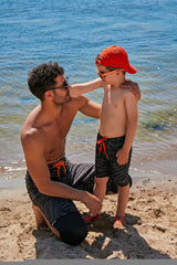 Siyah Desenli Erkek Şort S2355