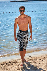 Siyah Desenli Erkek Şort S2357