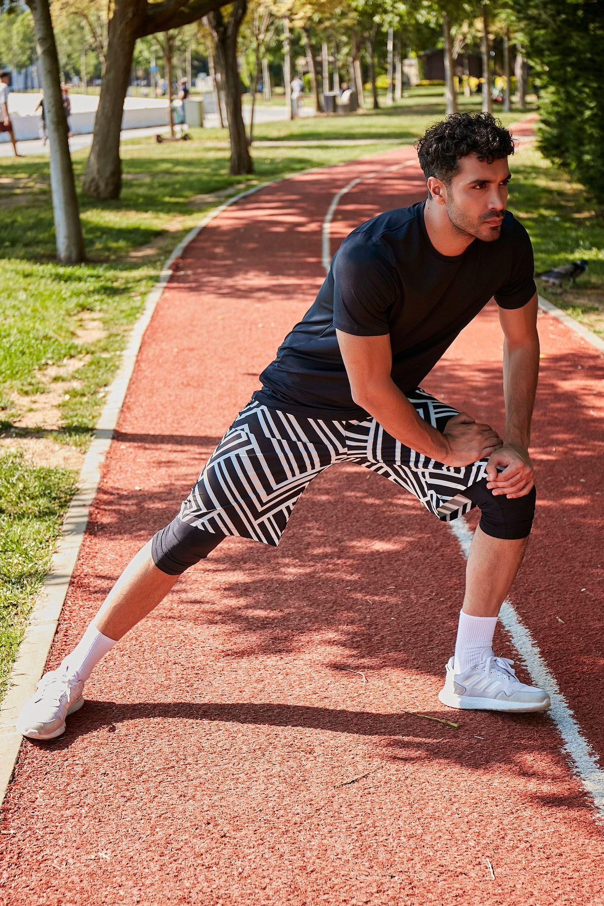 Siyah Desenli Erkek Şort S2357