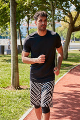 Siyah Erkek Yüzme Tişört T2342