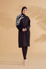Siyah Tam Kapalı Tesettür Mayo M2308