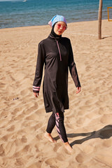 Siyah Tam Kapalı Tesettür Mayo M2330