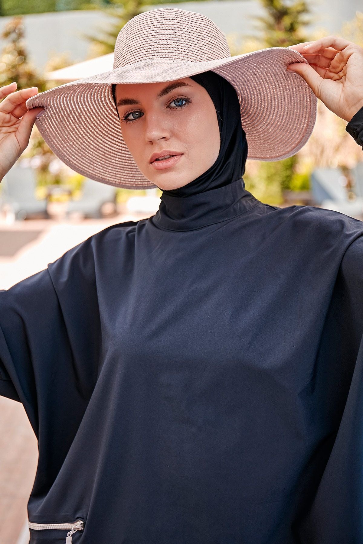 Bej Geniş Hasır Şapka 14232