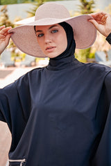 Bej Geniş Hasır Şapka 14232