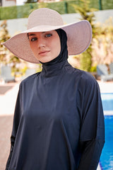 Bej Geniş Hasır Şapka 14232