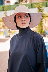 Bej Geniş Hasır Şapka 14232