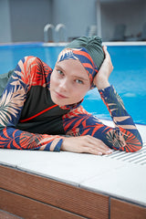 Haki Tam Kapalı Tesettür Mayo M2229