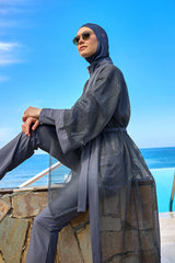 Marina Füme Tül Kimono - P2501-5