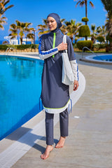 Marina Füme Tam Kapalı Tesettür Mayo - M2514