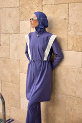 Marina İndigo Tam Kapalı Tesettür Mayo - M2526-2
