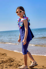 Marina UPF50+ Korumalı Kız Çocuk Mayo - C2502