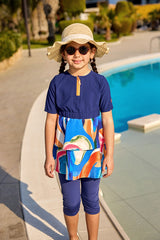 Marina UPF50+ Korumalı Kız Çocuk Mayo - C2506