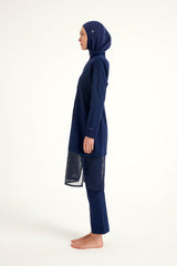 Marina Lacivert Tam Kapalı Tesettür Mayo - M2508-2