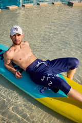 Marina Lacivert Erkek Tesettür Yüzme Şortu - S2503-2