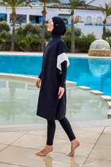 Marina Siyah Tam Kapalı Tesettür Mayo - M2502