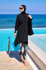 Marina Siyah Tam Kapalı Tesettür Mayo – M2503-3