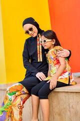 Marina Siyah Tam Kapalı Tesettür Mayo - M2525