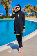 Marina Siyah Tam Kapalı Tesettür Mayo - M2531