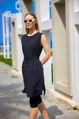 Marina Siyah Yarı Kapalı Tesettür Mayo - H2508